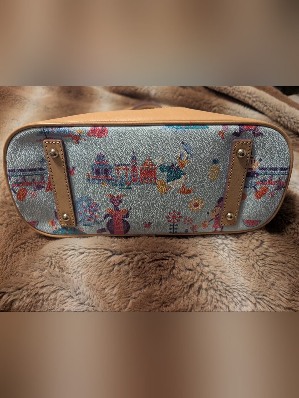 Disney Dooney And Bourke Flower And Garden Festival Zip Zip Satchel - Picture 3 of 5